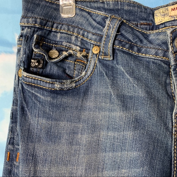 MeK Denim- Portland Bootcut Distressed Jeans 31/34 - Picture 3 of 16